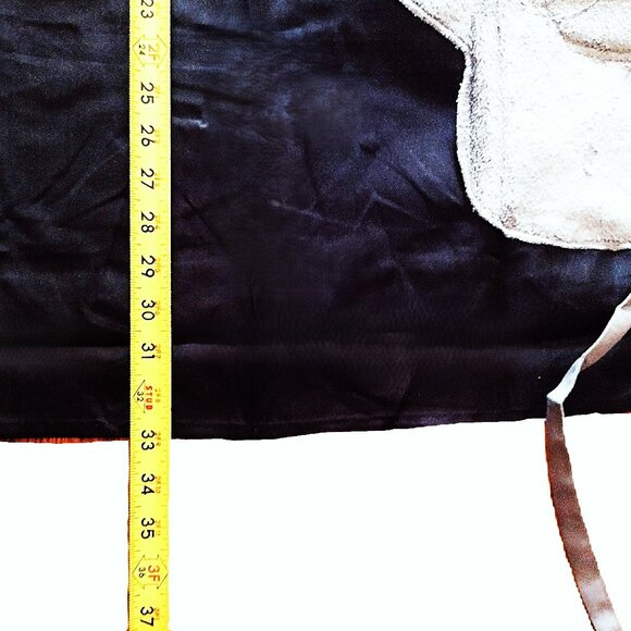 Blk Kitchen Apron w/Gray Fleece Hand Wipes, 2 Pockets, Adj Neck Strap, Waist Tie - Picture 9 of 9